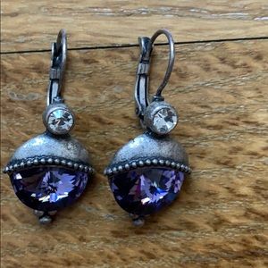 Lavender drop earrings